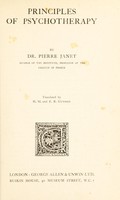 view Principles of psychotherapy / by Pierre Janet ; translated by H.M. and E.R. Guthrie.