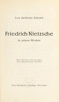 view Friedrich Nietzsche in seinen Werken : mit 3 Bildern Nietzsches und faksimilierten Briefen / Lou Andreas-Salomé.