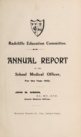 view [Report 1923] / School Medical Officer of Health, Radcliffe.