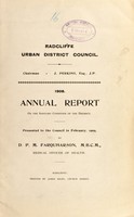 view [Report 1908] / Medical Officer of Health, Radcliffe U.D.C.