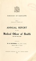 view [Report 1937] / Medical Officer of Health, Radcliffe Borough.