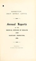 view [Report 1936] / Medical Officer of Health, Ramsbottom U.D.C.