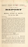 view [Report 1925] / Medical Officer of Health, Ramsey U.D.C.
