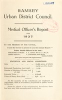 view [Report 1937] / Medical Officer of Health, Ramsey U.D.C.