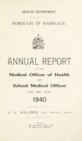 view [Report 1940] / Medical Officer of Health, Ramsgate Borough.