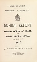 view [Report 1943] / Medical Officer of Health, Ramsgate Borough.