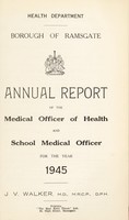 view [Report 1945] / Medical Officer of Health, Ramsgate Borough.