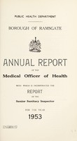 view [Report 1953] / Medical Officer of Health, Ramsgate Borough.