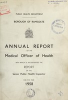 view [Report 1958] / Medical Officer of Health, Ramsgate Borough.