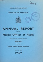 view [Report 1959] / Medical Officer of Health, Ramsgate Borough.