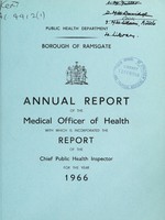 view [Report 1966] / Medical Officer of Health, Ramsgate Borough.