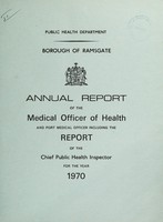 view [Report 1970] / Medical Officer of Health, Ramsgate Borough.