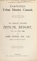 view [Report 1906] / Medical Officer of Health, Rawmarsh Local Board / U.D.C.