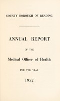 view [Report 1952] / Medical Officer of Health, Reading County Borough.