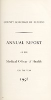 view [Report 1958] / Medical Officer of Health, Reading County Borough.