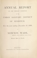 view [Report 1898] / Medical Officer of Health, Redditch U.D.C.