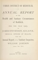 view [Report 1903] / Medical Officer of Health, Redditch U.D.C.