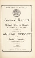 view [Report 1926] / Medical Officer of Health, Reigate Borough.