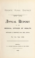 view [Report 1908] / Medical Officer of Health, Reigate R.D.C.