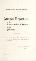 view [Report 1905] / Medical Officer of Health, Repton R.D.C.