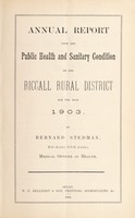 view [Report 1903] / Medical Officer of Health, Riccall R.D.C.