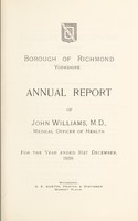 view [Report 1938] / Medical Officer of Health, Richmond (Yorkshire) Borough.