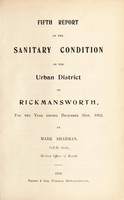 view [Report 1902] / Medical Officer of Health, Rickmansworth U.D.C.