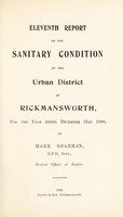 view [Report 1908] / Medical Officer of Health, Rickmansworth U.D.C.