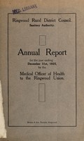 view [Report 1925] / Medical Officer of Health, Ringwood & Fordingbridge R.D.C.