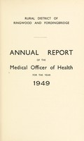 view [Report 1949] / Medical Officer of Health, Ringwood & Fordingbridge R.D.C.