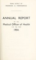 view [Report 1954] / Medical Officer of Health, Ringwood & Fordingbridge R.D.C.