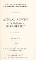 view [Report 1962] / Medical Officer of Health, Ringwood & Fordingbridge R.D.C.