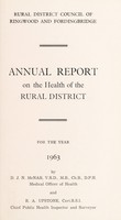 view [Report 1963] / Medical Officer of Health, Ringwood & Fordingbridge R.D.C.