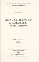 view [Report 1972] / Medical Officer of Health, Ringwood & Fordingbridge R.D.C.