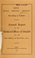 view [Report 1925] / Medical Officer of Health, Ripon & Pateley Bridge R.D.C.