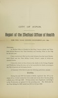 view [Report 1897] / Medical Officer of Health, Ripon City.