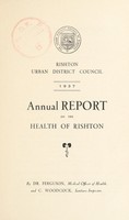 view [Report 1937] / Medical Officer of Health, Rishton U.D.C.