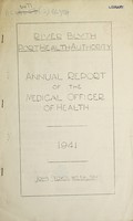 view [Report 1941] / Medical Officer of Health, River Blyth Port Health Authority.