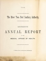 view [Report 1902] / Medical Officer of Health, River Tees Port Health Authority.