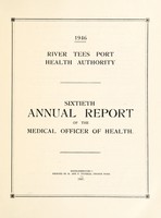 view [Report 1946] / Medical Officer of Health, River Tees Port Health Authority.