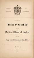 view [Report 1903] / Medical Officer of Health and School Medical Officer of Health, Rochdale County Borough.