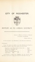 view [Report 1900] / Medical Officer of Health, Rochester City and Port.