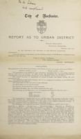 view [Report 1902] / Medical Officer of Health, Rochester City and Port.