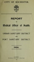 view [Report 1924] / Medical Officer of Health, Rochester City and Port.