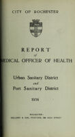 view [Report 1934] / Medical Officer of Health, Rochester City and Port.