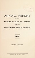 view [Report 1938] / Medical Officer of Health, Ross-on-Wye U.D.C.