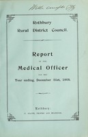 view [Report 1905] / Medical Officer of Health, Rothbury R.D.C.