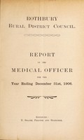 view [Report 1906] / Medical Officer of Health, Rothbury R.D.C.
