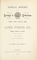 view [Report 1896] / Medical Officer of Health, Rotherham County Borough.