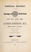 view [Report 1898] / Medical Officer of Health, Rotherham County Borough.